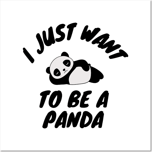 Cute Panda with funny quote Wall Art by MerchByThisGuy